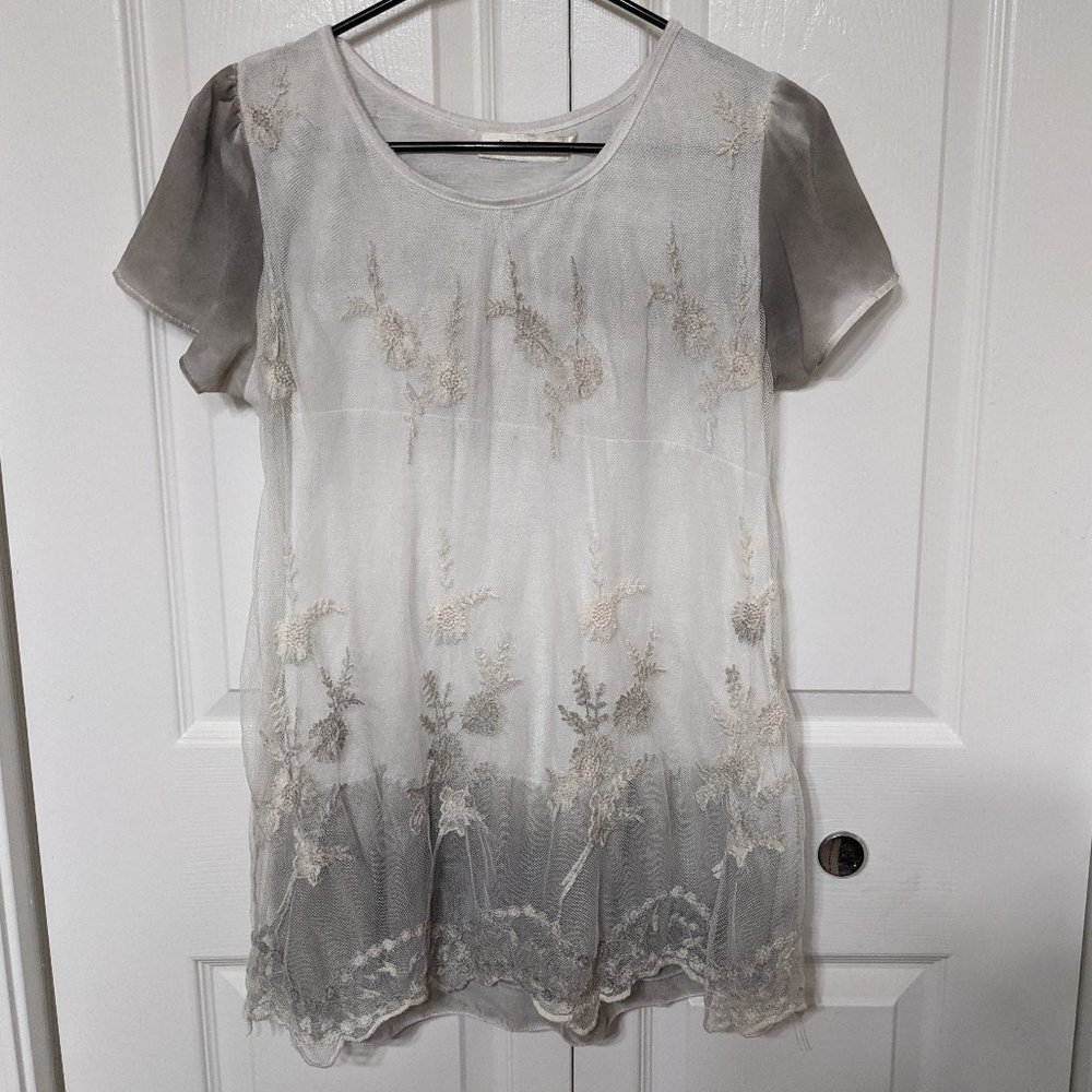 Simply Corture Lace Boho Lagenlook Top